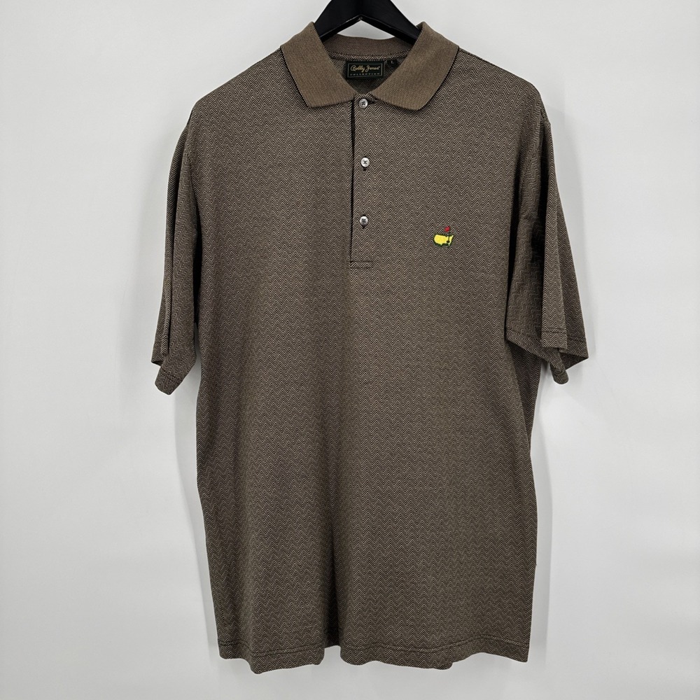 Bobby Jones Men's‎ Size L Brown Herringbone Augusta Georgia VTG